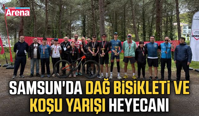 Samsun'da dağ bisikleti ve koşu yarışı heyecanı
