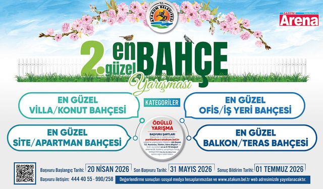 Atakum'da 2. En Güzel Bahçe Yarışması başvuruları başladı