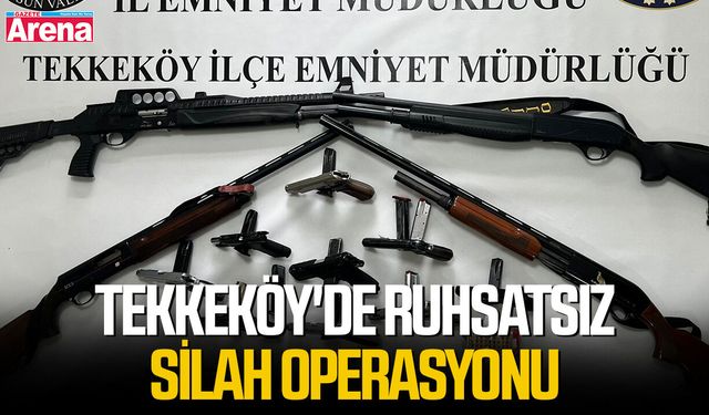 Tekkeköy'de ruhsatsız silah operasyonu