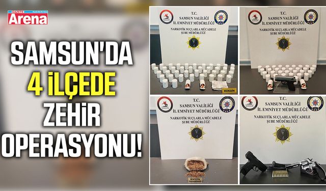 Samsun'da 4 ilçede zehir operasyonu!