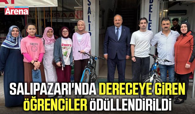Salıpazarı'nda dereceye giren öğrenciler ödüllendirildi