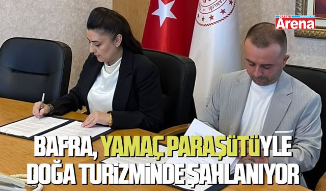 Bafra yamaç paraşütüyle doğa turizminde şahlanıyor