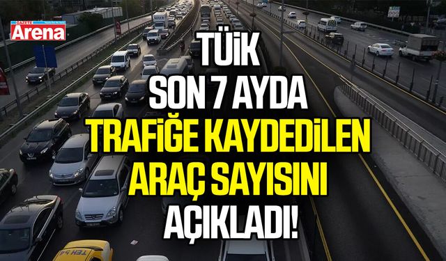 TÜİK son 7 ayda trafiğe kaydedilen araç sayısını açıkladı