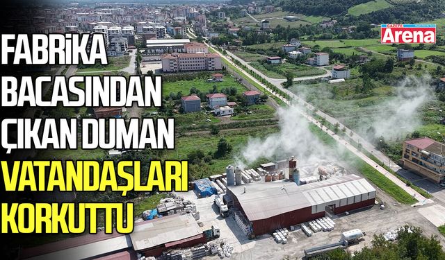 Fabrika bacasından çıkan duman vatandaşları korkuttu