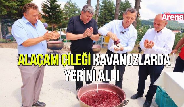 Alaçam çileği kavonozlarda yerini aldı