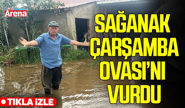 Sağanak Çarşamba Ovası’nı vurdu: Ev, ahır ve tarlalar sular altında