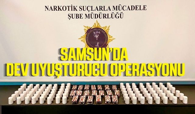 Samsun’da dev uyuşturucu operasyonu: 11 bin 50 sentetik ecza bulundu