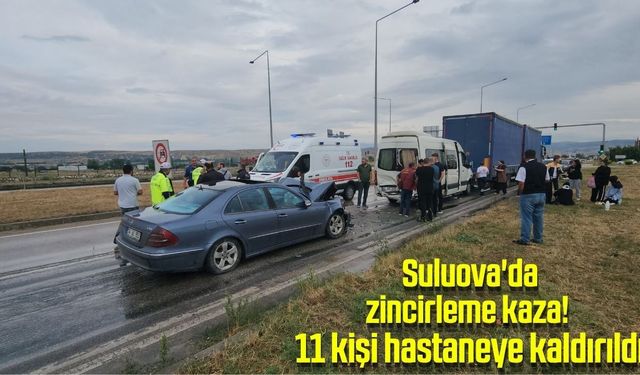 Amasya-Samsun yolunda zincirleme kaza: 11 yaralı!