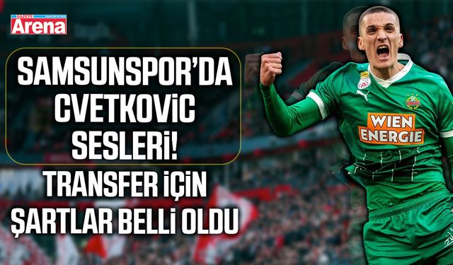 Samsunspor’dan Nenad Cvetkovic hamlesi!
