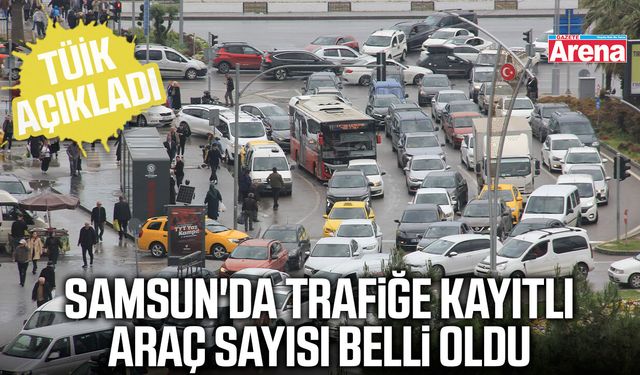 Samsun'da trafiğe kayıtlı araç sayısı belli oldu