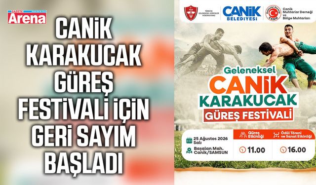 Canik Karakucak Güreş Festivali için geri sayım başladı