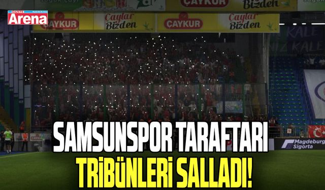 Samsunspor taraftarı Rize’de tribünleri salladı