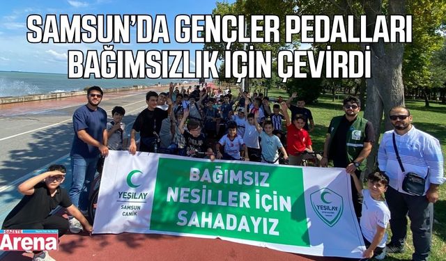 Canik'te gençler sağlıklı yaşam için pedal çevirdi