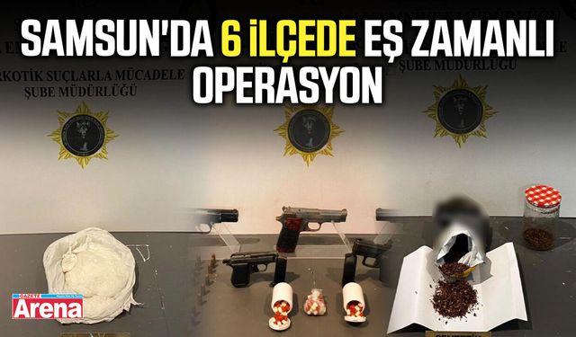 Samsun'da 6 ilçede eş zamanlı operasyon!
