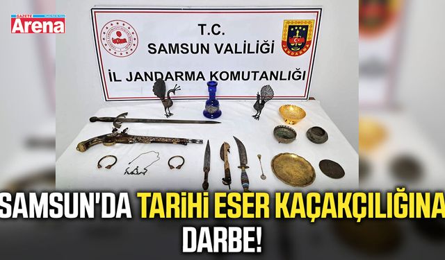 Samsun'da tarihi eser kaçakçılığına darbe!