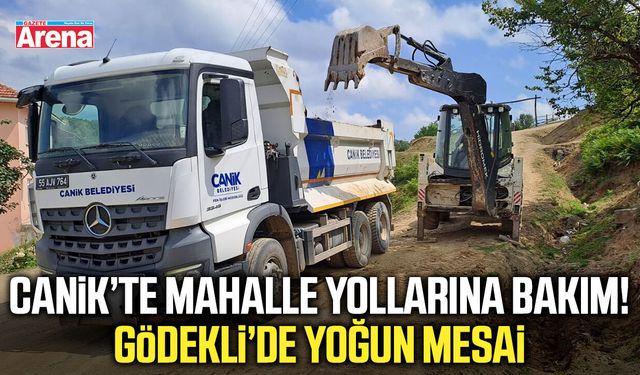 Canik’te mahalle yollarına bakım! Gödekli’de yoğun mesai