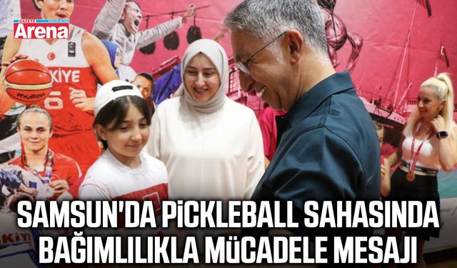 Samsun'da pickleball sahasında bağımlılıkla mücadele mesajı