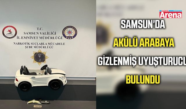 Samsun'da akülü arabaya gizlenmiş uyuşturucu bulundu