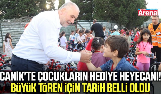 Canik'te çocuklar hediyelerine kavuşuyor