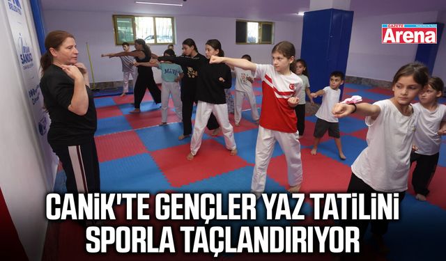 Canik'te gençler yaz tatilini sporla taçlandırıyor