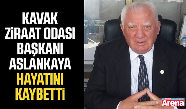 Kavak Ziraat Odası Başkanı Aslankaya hayatını kaybetti