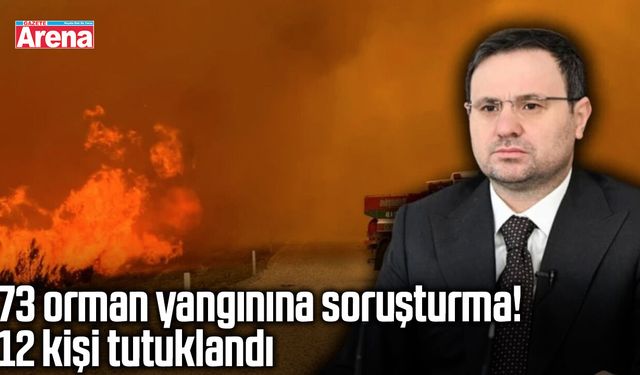 73 orman yangınına soruşturma! 12 kişi tutuklandı