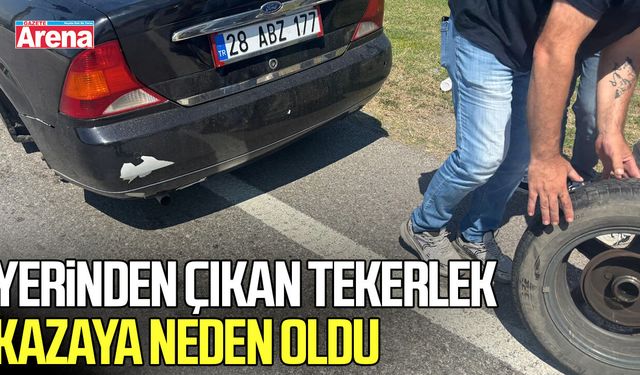 Samsun’da yerinden çıkan tekerlek kazaya neden oldu