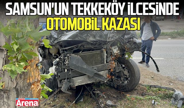 Samsun'un Tekkeköy İlcesinde otomobil kazası