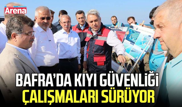 Samsun Bafra'da kıyı güvenliği çalışmaları sürüyor