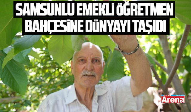 Samsunlu emekli öğretmen bahçesine dünyayı taşıdı
