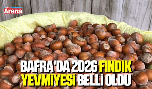 Bafra'da 2026 fındık yevmiyesi belli oldu