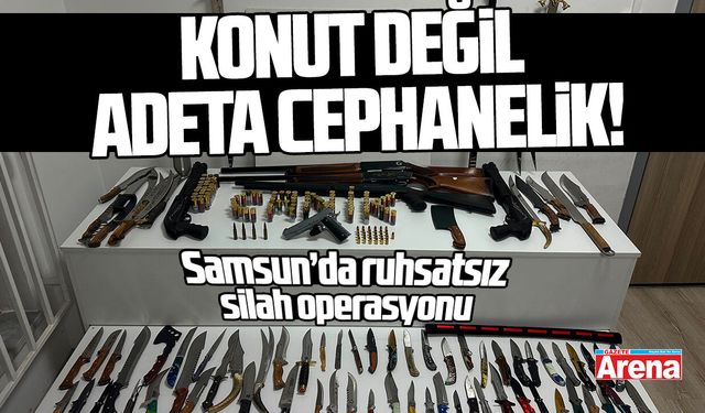 Samsun'da Emniyet'ten ruhsatsız silah operasyonu