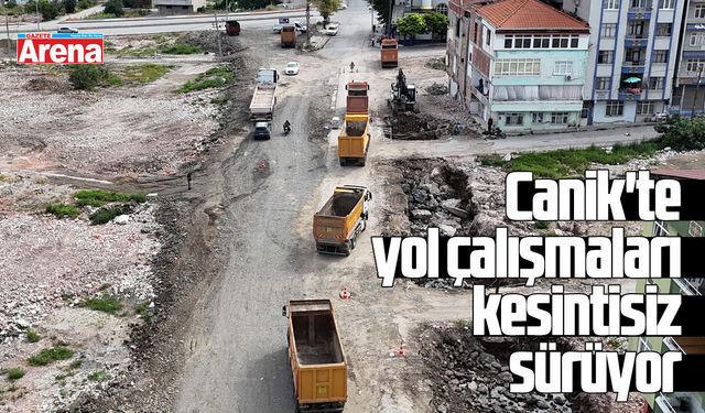 Canik'te yol çalışmaları kesintisiz sürüyor