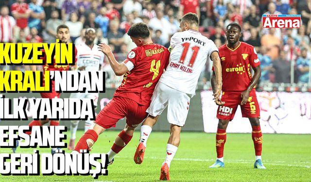 Samsunspor-Göztepe karşılaşmasının ilk yarısı 1-1’lik eşitlikle sona erdi