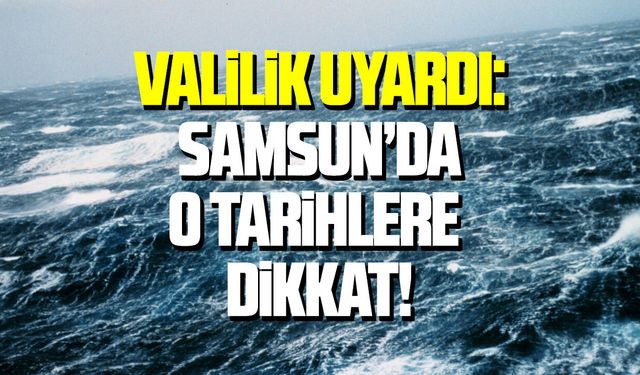 Samsun'da hafta sonu deniz yasağı