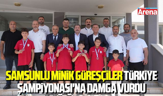 Samsunlu minik güreşçiler Türkiye Şampiyonası'na damga vurdu