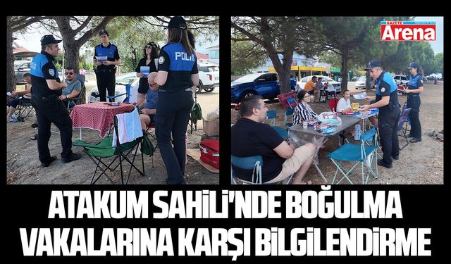 Atakum Sahili'nde boğulma vakalarına karşı bilgilendirme