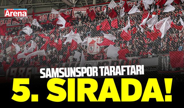 Samsunspor taraftarı 5. sırada!