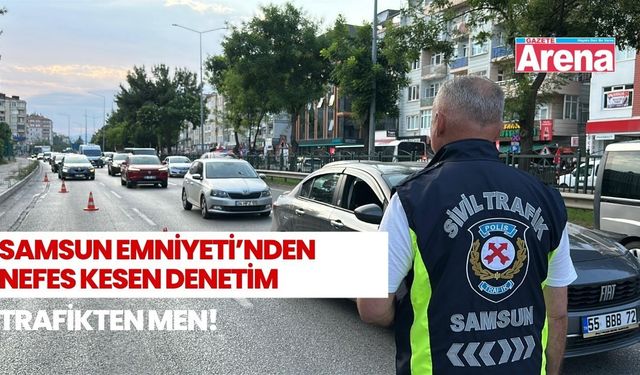 Samsun'da nefes kesen korsan taksi denetimi