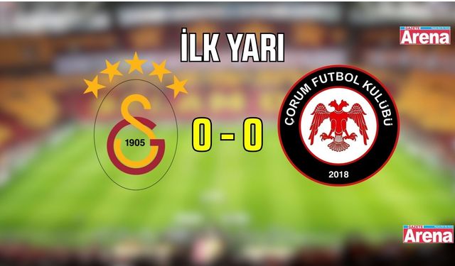 Galatasaray - Çorum FK maçında ilk yarı: 0-0