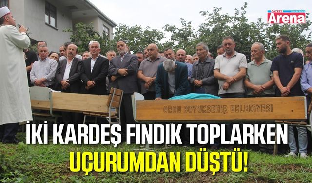 Fındık toplarken uçurumdan düşen iki kardeş hayatını kaybetti