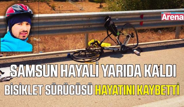 Samsun'a gitmek için yola çıkan bisikletiye otomobil çarptı