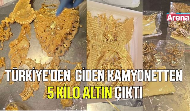 Türkiye'den Bulgaristan'a giden kamyonetten 5 kilo altın çıktı