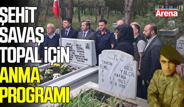 Samsun'da Şehit Savaş Topal'a anma programı
