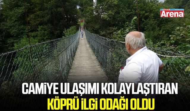 Camiye ulaşımı kolaylaştıran köprü ilgi odağı oldu
