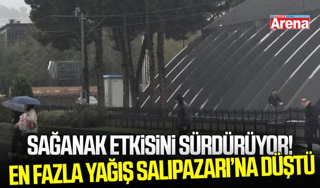 Samsun’da sağanak etkisini sürdürüyor!  En fazla yağış Salıpazarı’na düştü