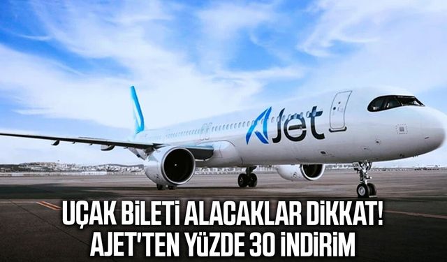 AJet'ten yurt içi uçuşlarda yüzde 30 indirim