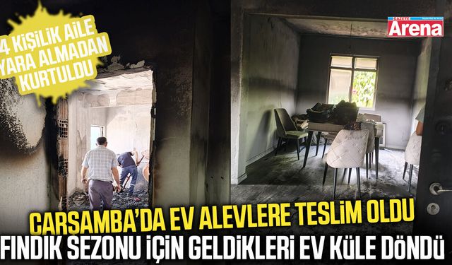 Çarşamba'da ev alevlere teslim oldu!