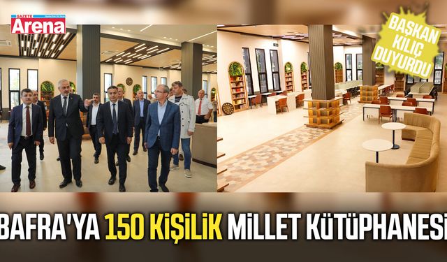Bafra'ya 150 kişilik Millet Kütüphanesi