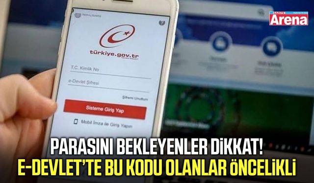 Parasını bekleyenler dikkat! E-Devlet’te bu kodu olanlar öncelikli
